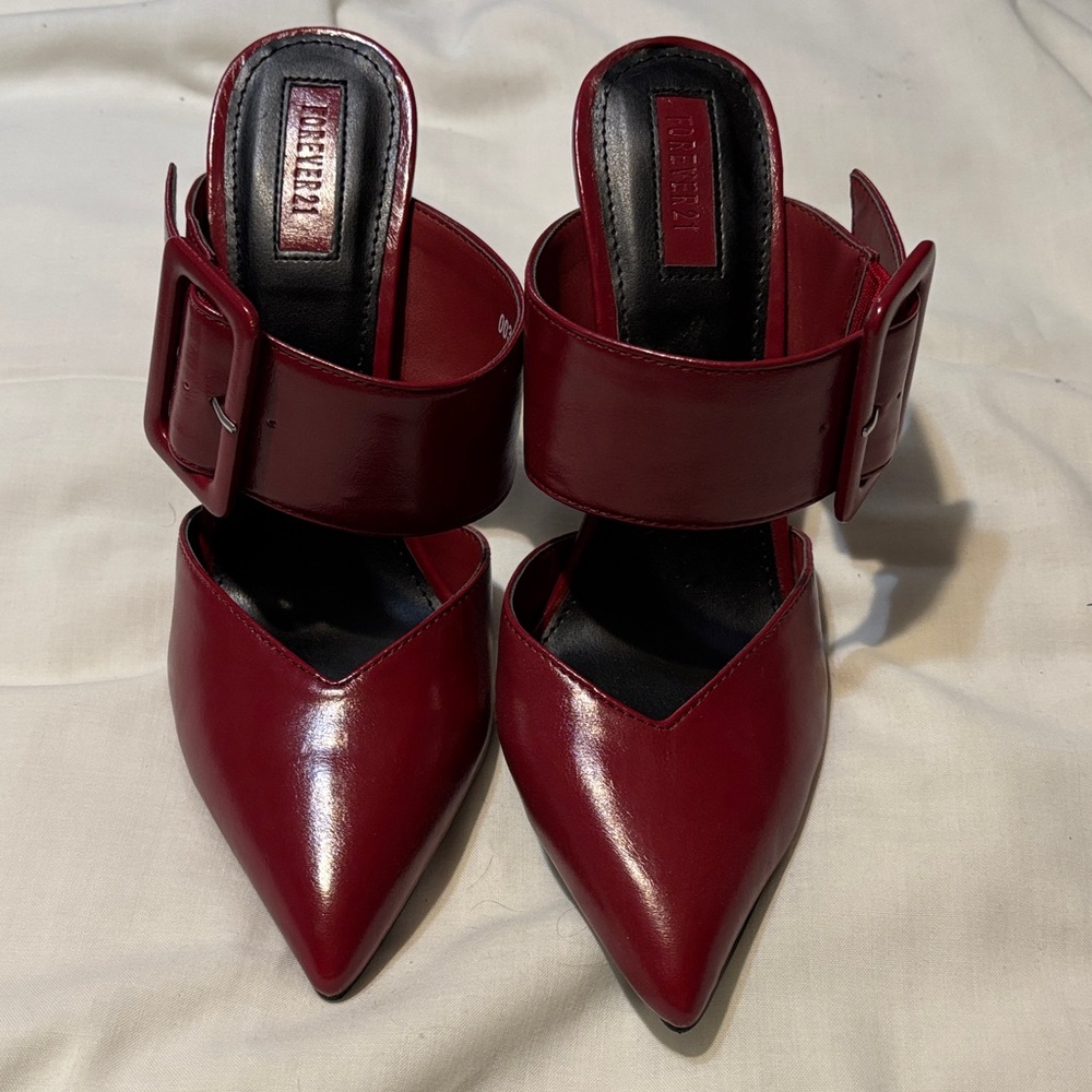 Forever 21 Deep Red Pointed Heels